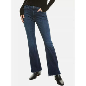MOTHER JEANS WOMENS 31 WEEKENDER FRAY MINT CONDITION MID-RISE FLARE BLUE NEW